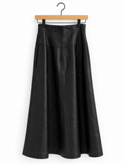 Vintage Saks Fifth Lambskin Skirt - 24" waist