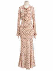 Vintage 1930's Silk Bias Cut Gown