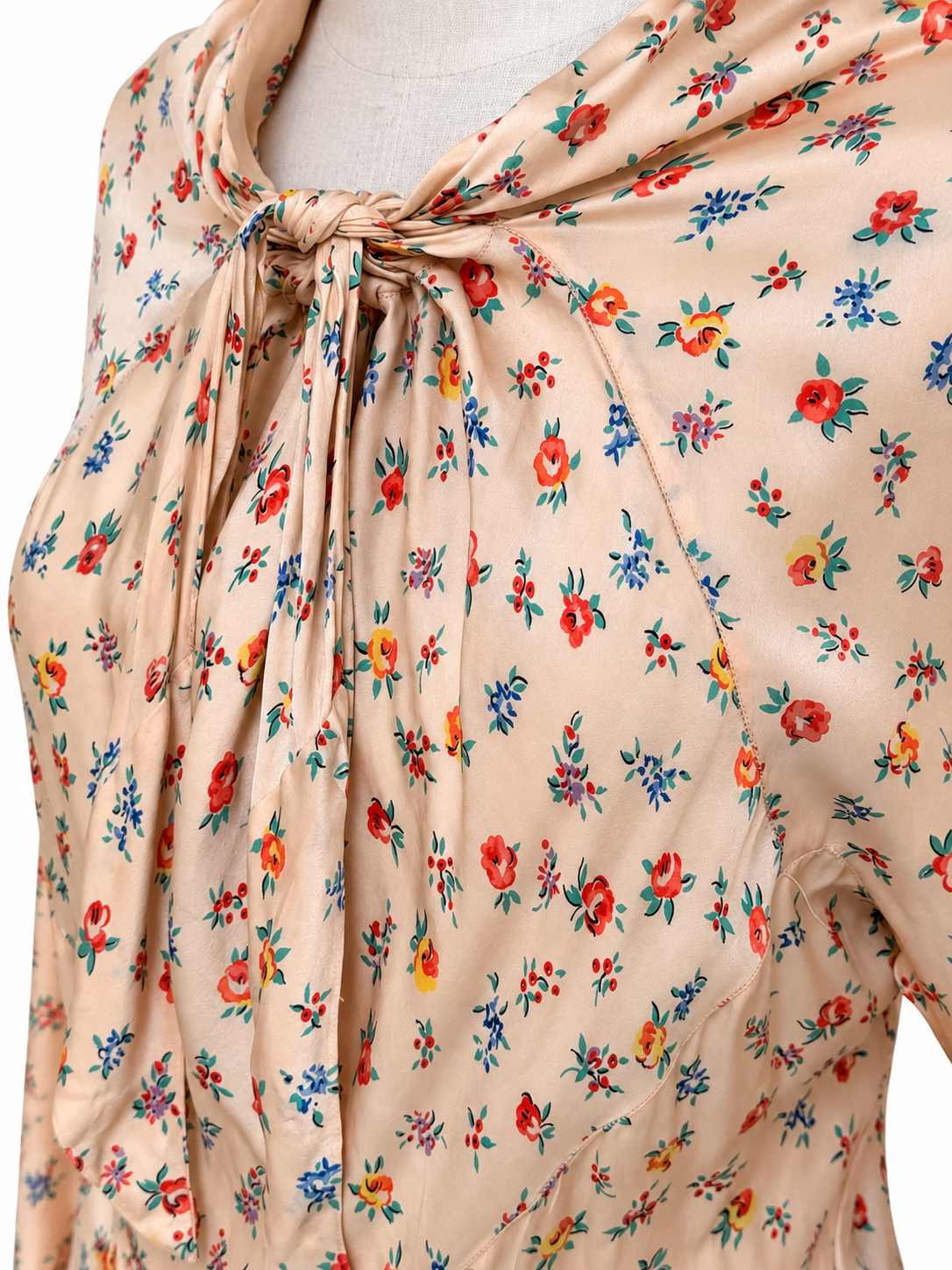 Vintage 1930's Silk Bias Cut Gown
