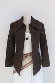 Vintage French Bronze Quilted Jacket