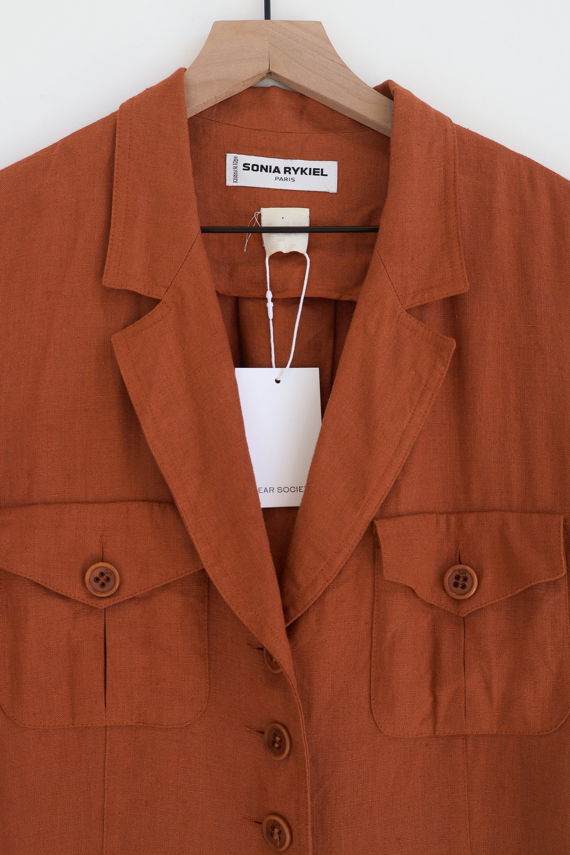 Vintage Terracotta Linen Button Down
