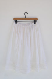 Vintage Ivory Cotton Voile Prairie Skirt