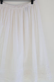 Vintage Ivory Cotton Voile Prairie Skirt