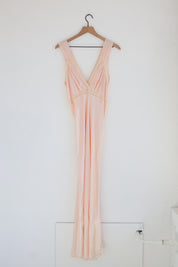 Vintage 1940s Pink Bias Satin Slip Dress