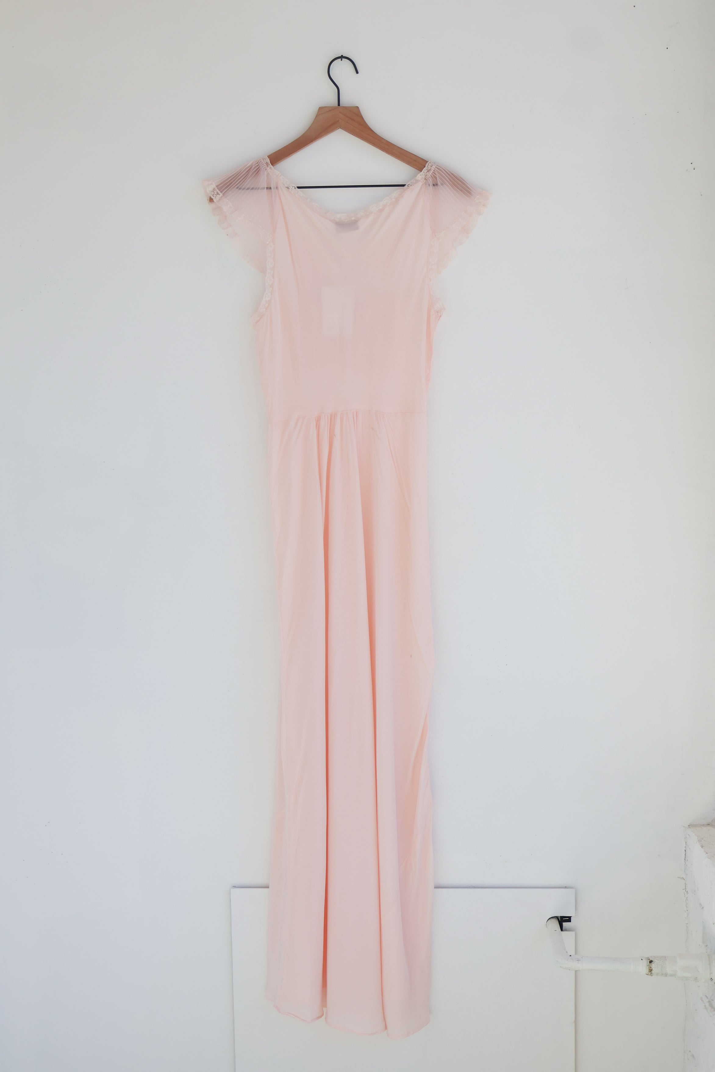 Vintage Silky Pink Slip Dress