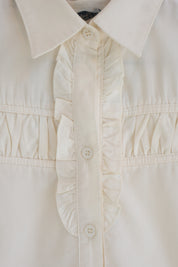 Vintage Cream Tulip Sleeve Blouse