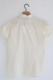 Vintage Cream Tulip Sleeve Blouse