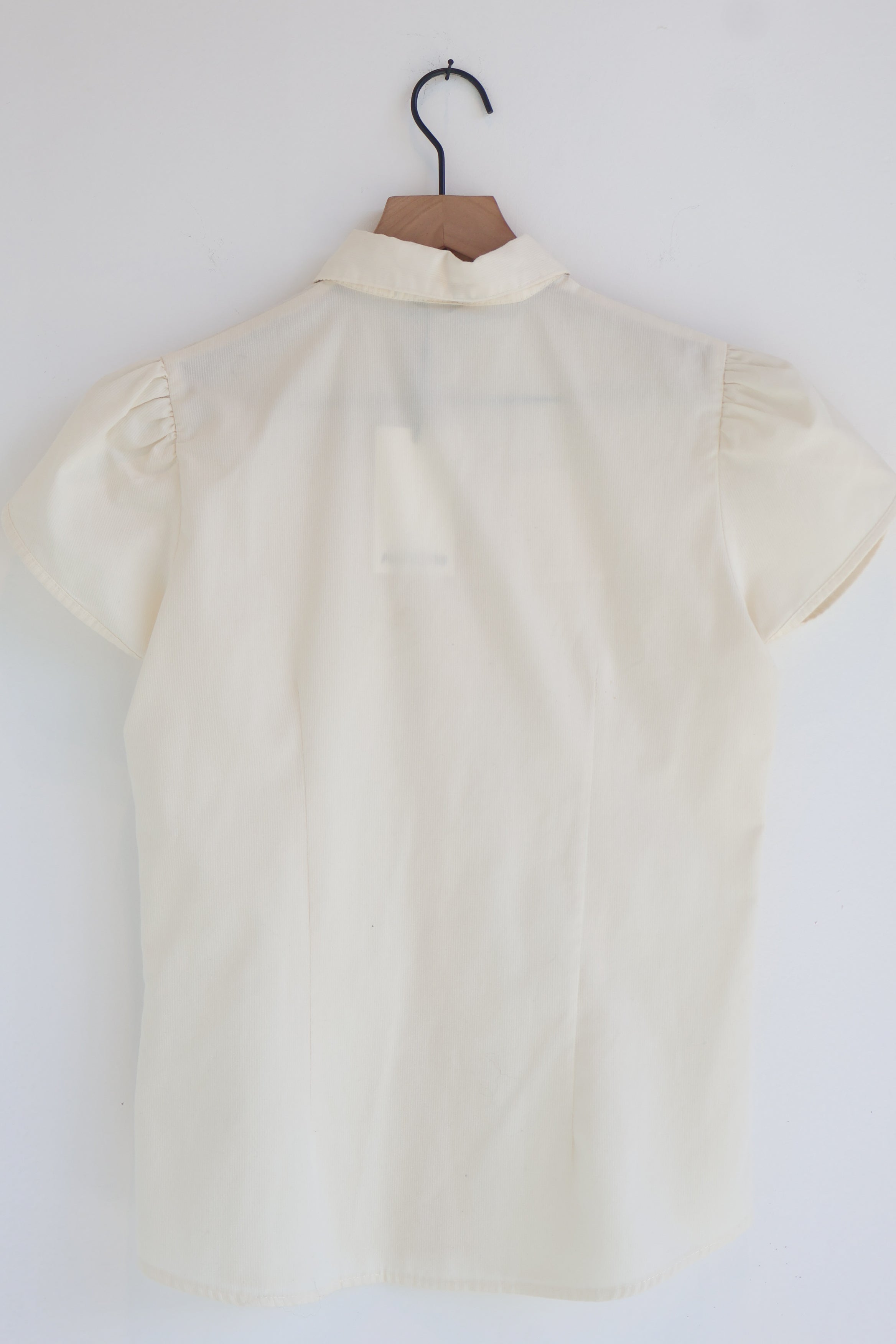 Vintage Cream Tulip Sleeve Blouse