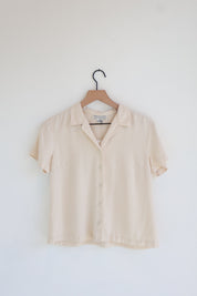 Vintage Saks Fifth Avenue Cream Silk Twill Blouse