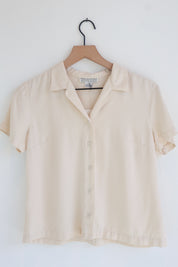 Vintage Saks Fifth Avenue Cream Silk Twill Blouse