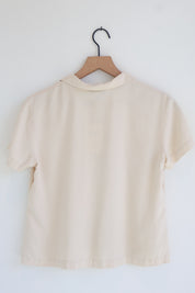 Vintage Saks Fifth Avenue Cream Silk Twill Blouse