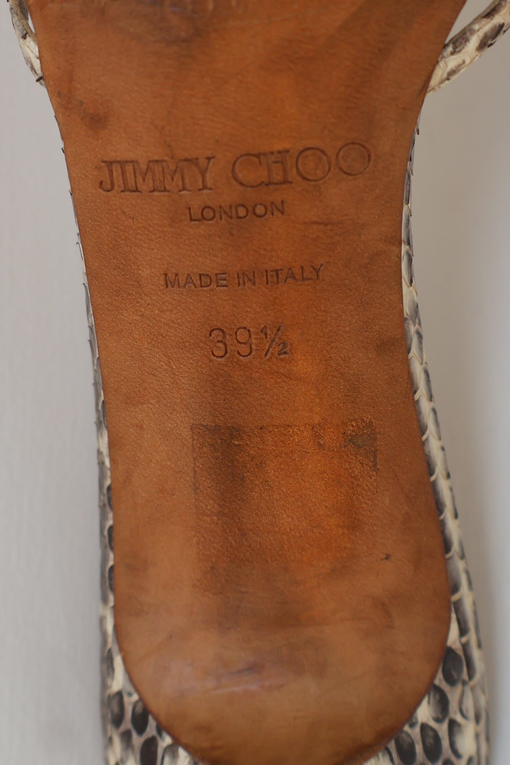 Vintage Jimmy Choo Snakeskin Heels