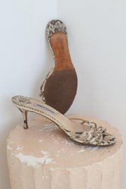 Vintage Jimmy Choo Snakeskin Heels