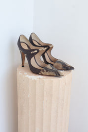 Vintage Giorgio Armani Leather Snakeskin Heels