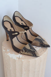 Vintage Giorgio Armani Leather Snakeskin Heels