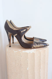 Vintage Giorgio Armani Leather Snakeskin Heels