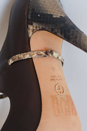 Vintage Giorgio Armani Leather Snakeskin Heels