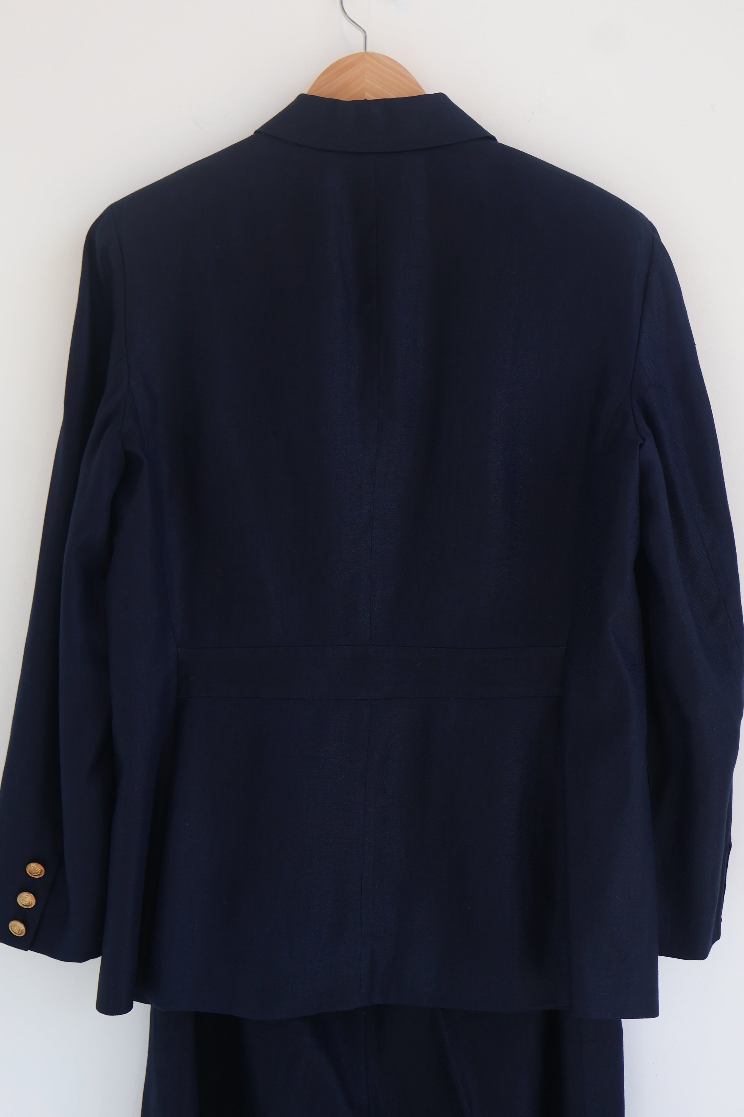 Vintage Midnight Blue Linen Ralph Lauren Pantsuit