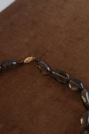 Vintage Smoky Quartz Pebble Necklace