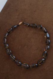 Vintage Smoky Quartz Pebble Necklace