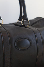 Vintage Longchamp Paris Leather Bowler Bag