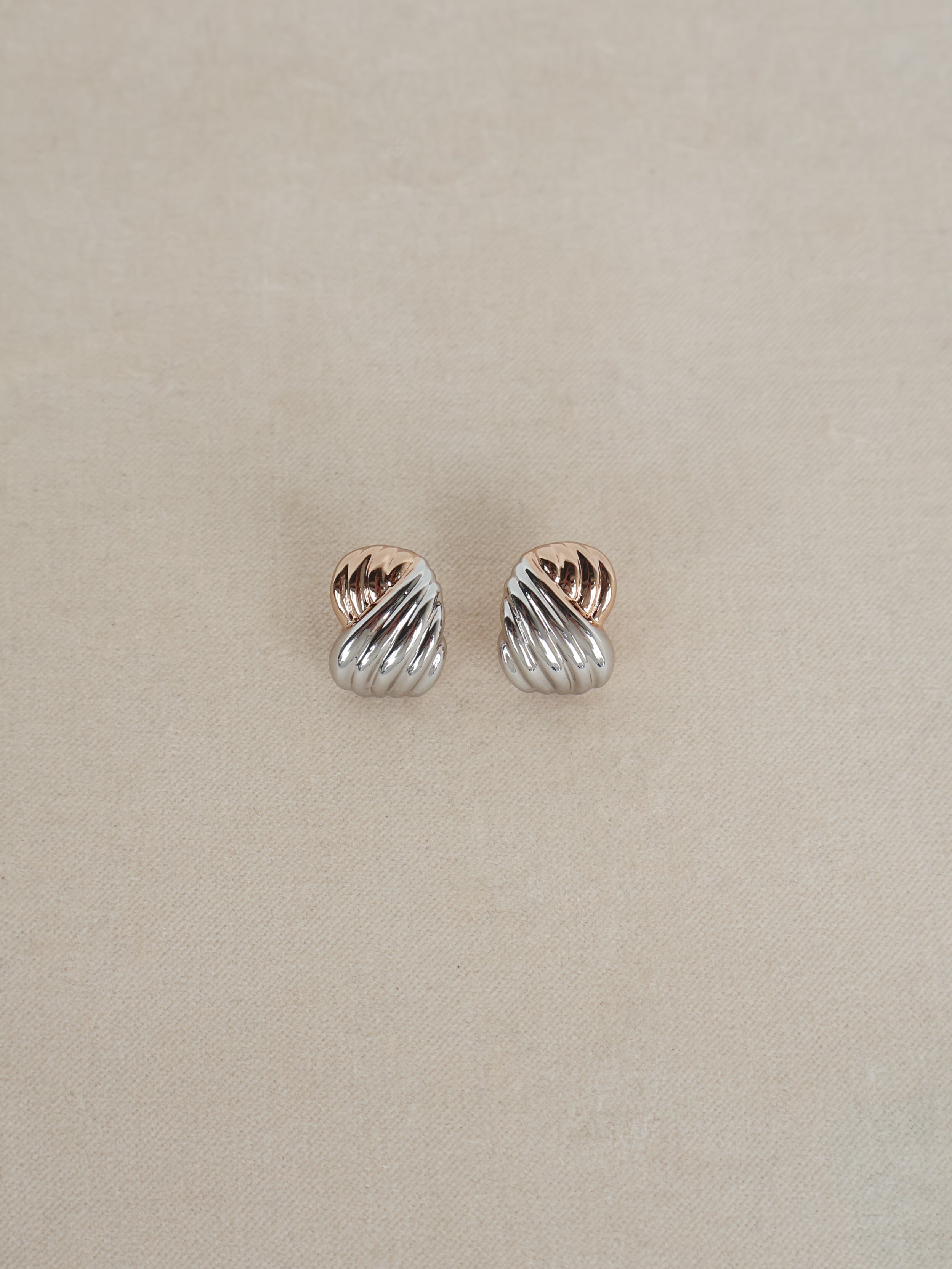 Cleo Two-Toned Stud Earrings