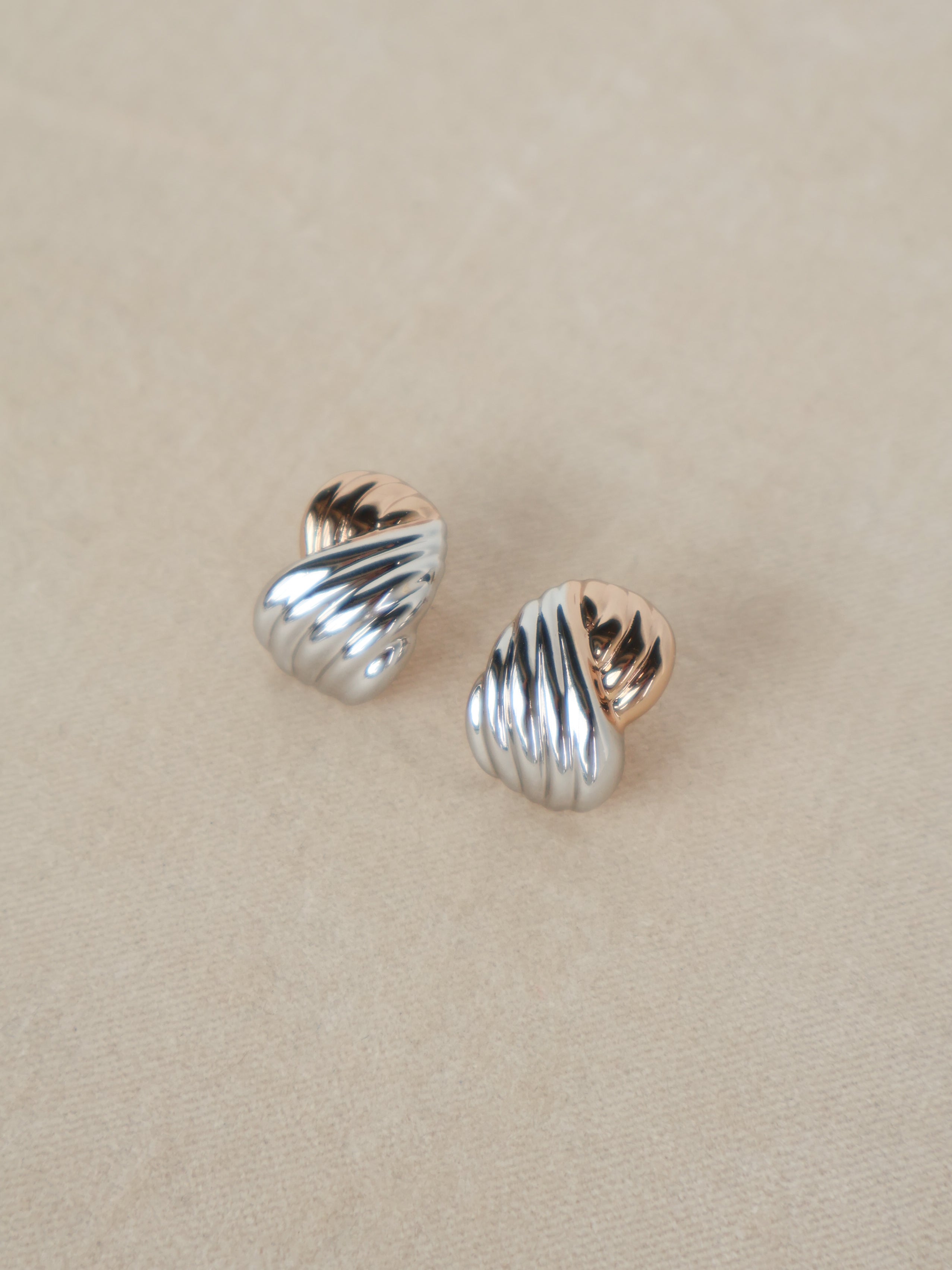 Cleo Two-Toned Stud Earrings