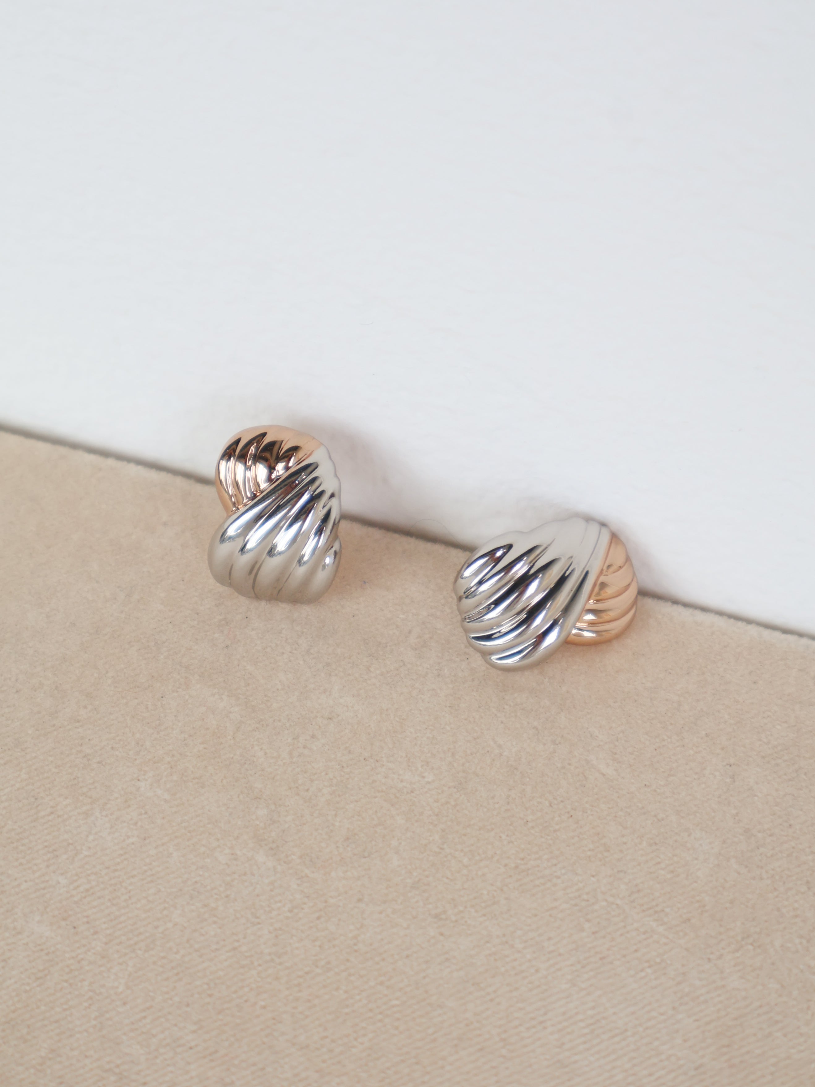 Cleo Two-Toned Stud Earrings