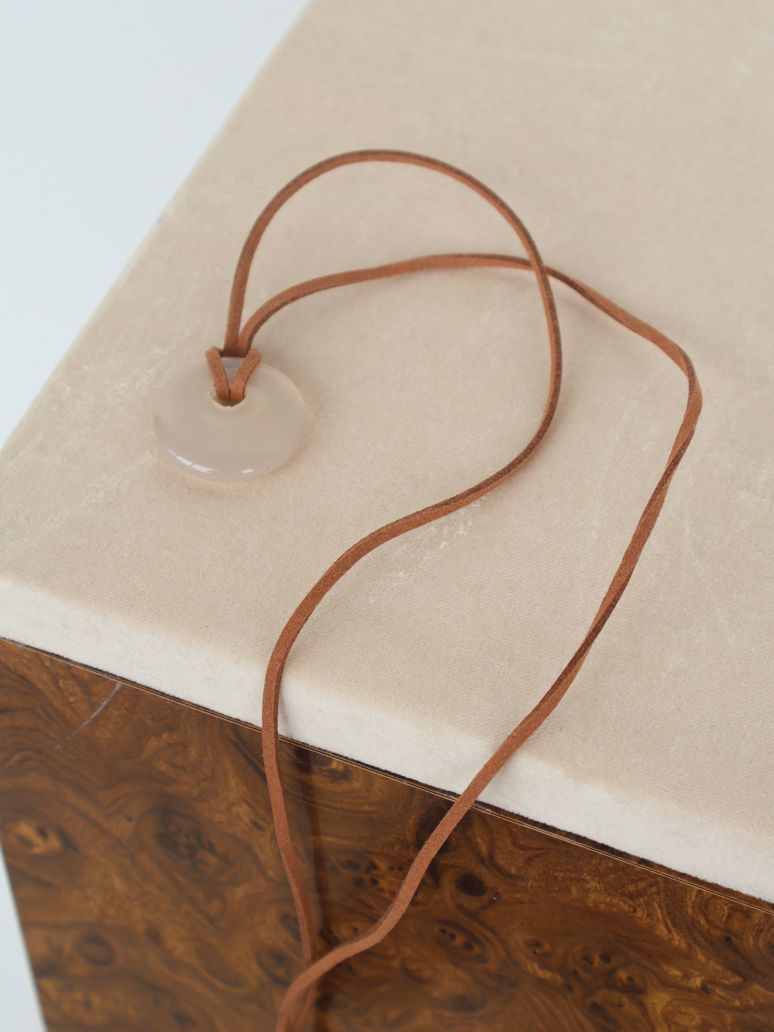 White Agate Jessa Cord Necklace