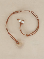 White Agate Jessa Cord Necklace
