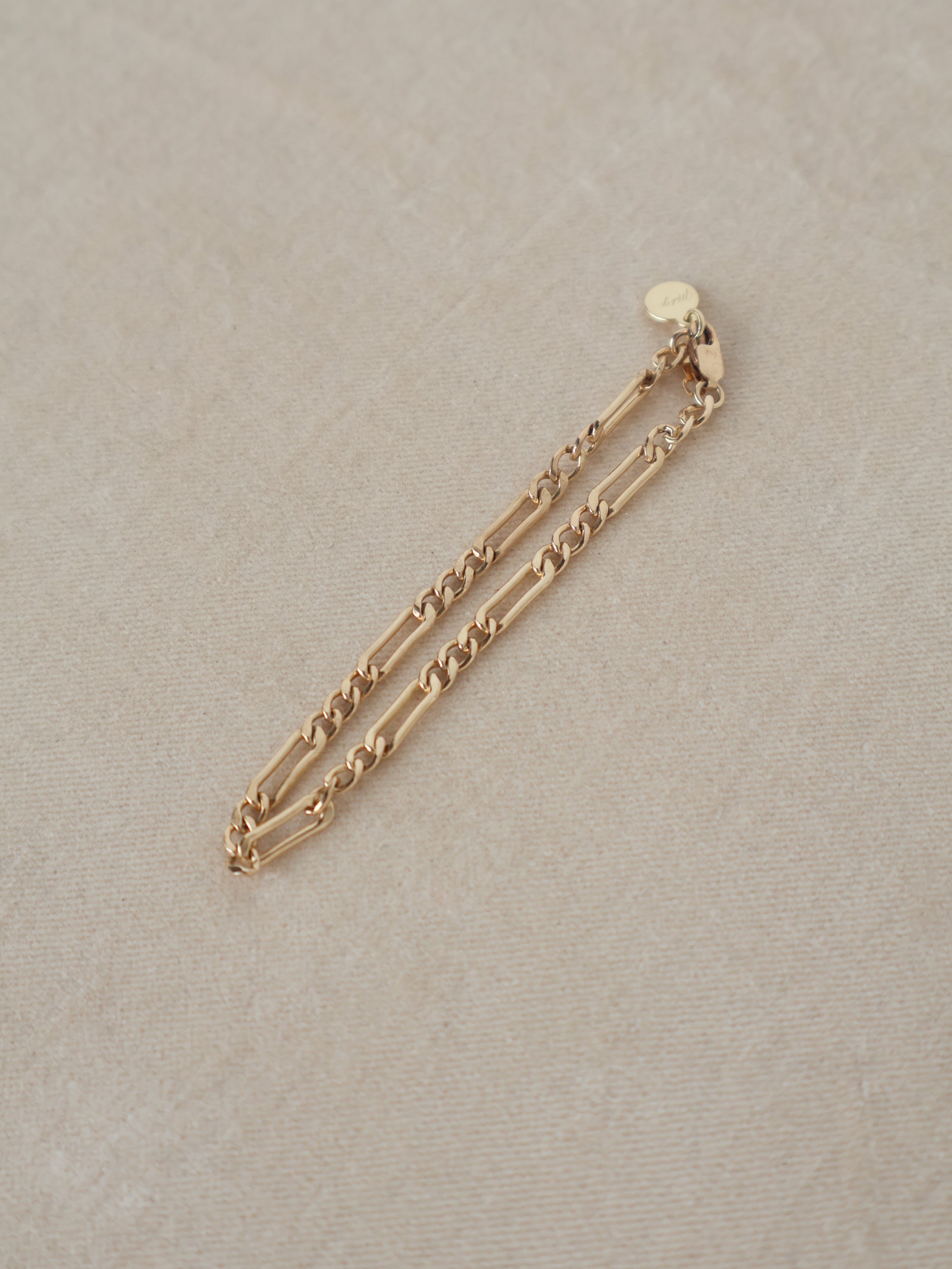 Gold Sasha Figaro Chain Bracelet