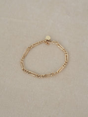 Gold Sasha Figaro Chain Bracelet