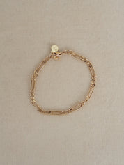Gold Sasha Figaro Chain Bracelet