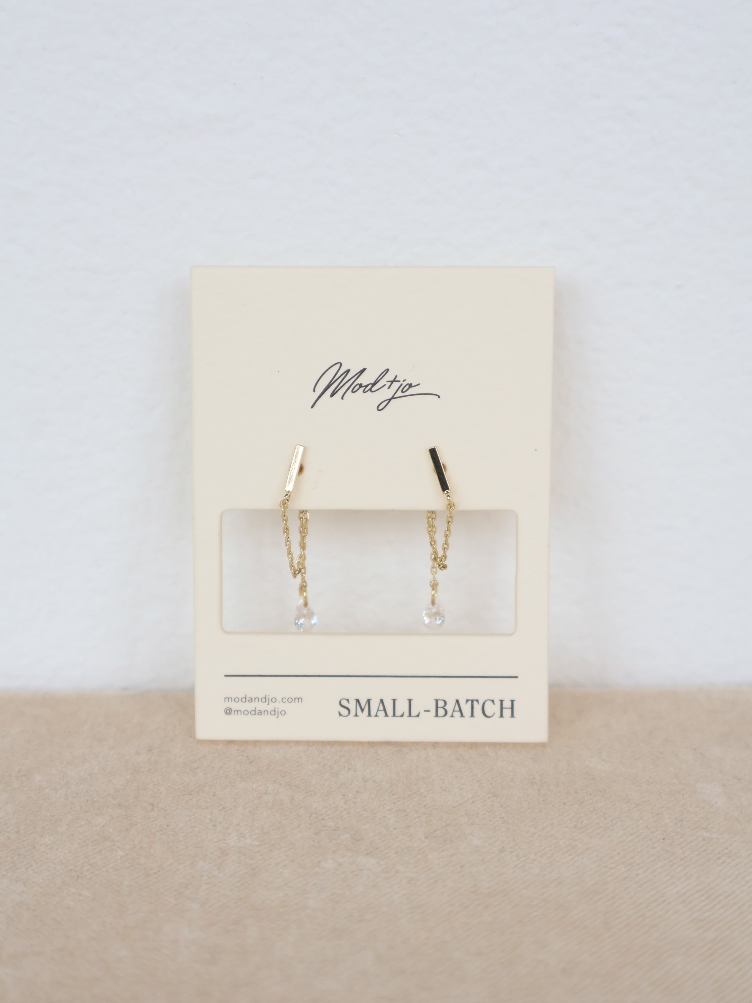 Gold Mona Chain Hoops