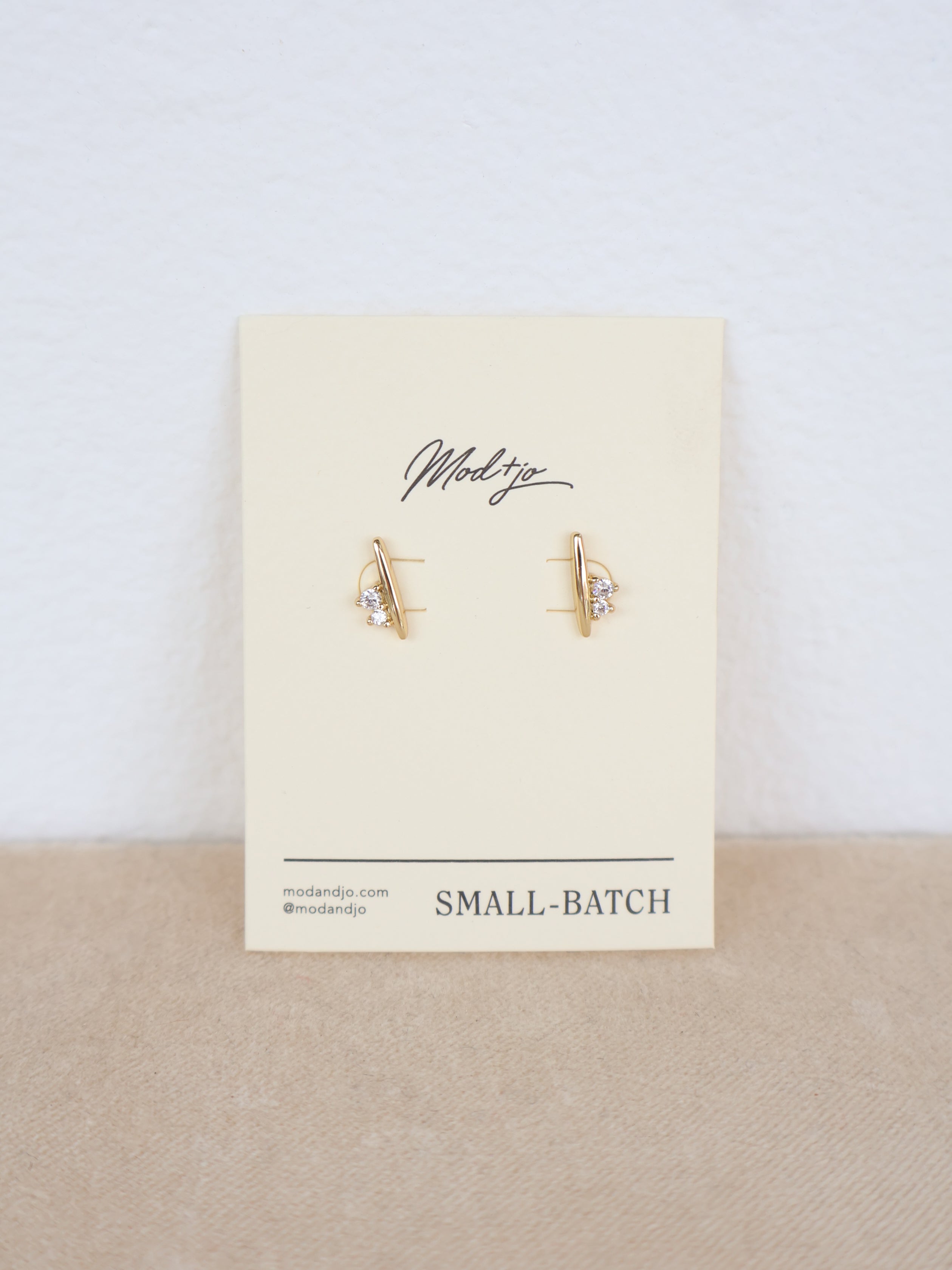 Gold Ida Bar Studs