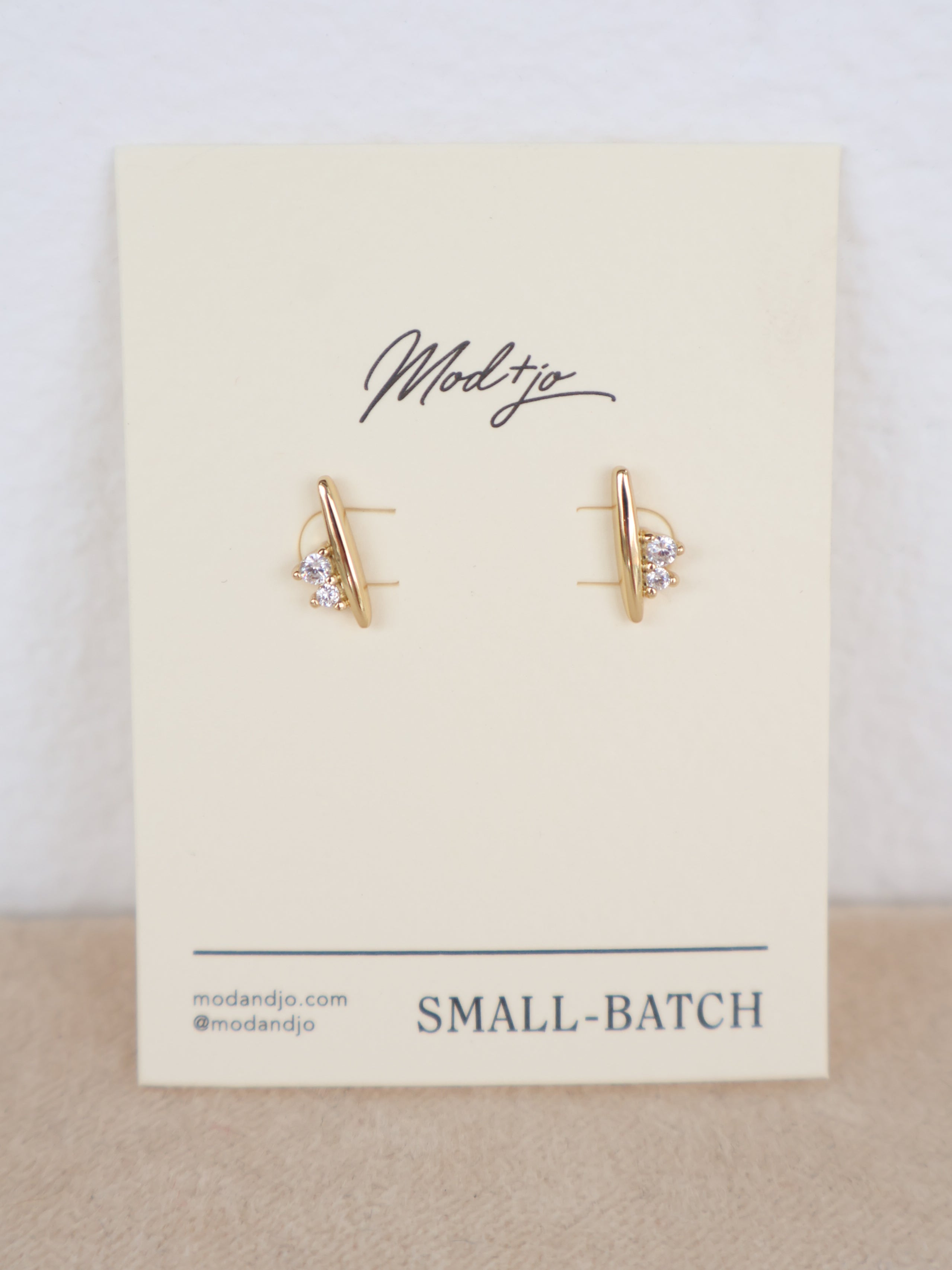 Gold Ida Bar Studs