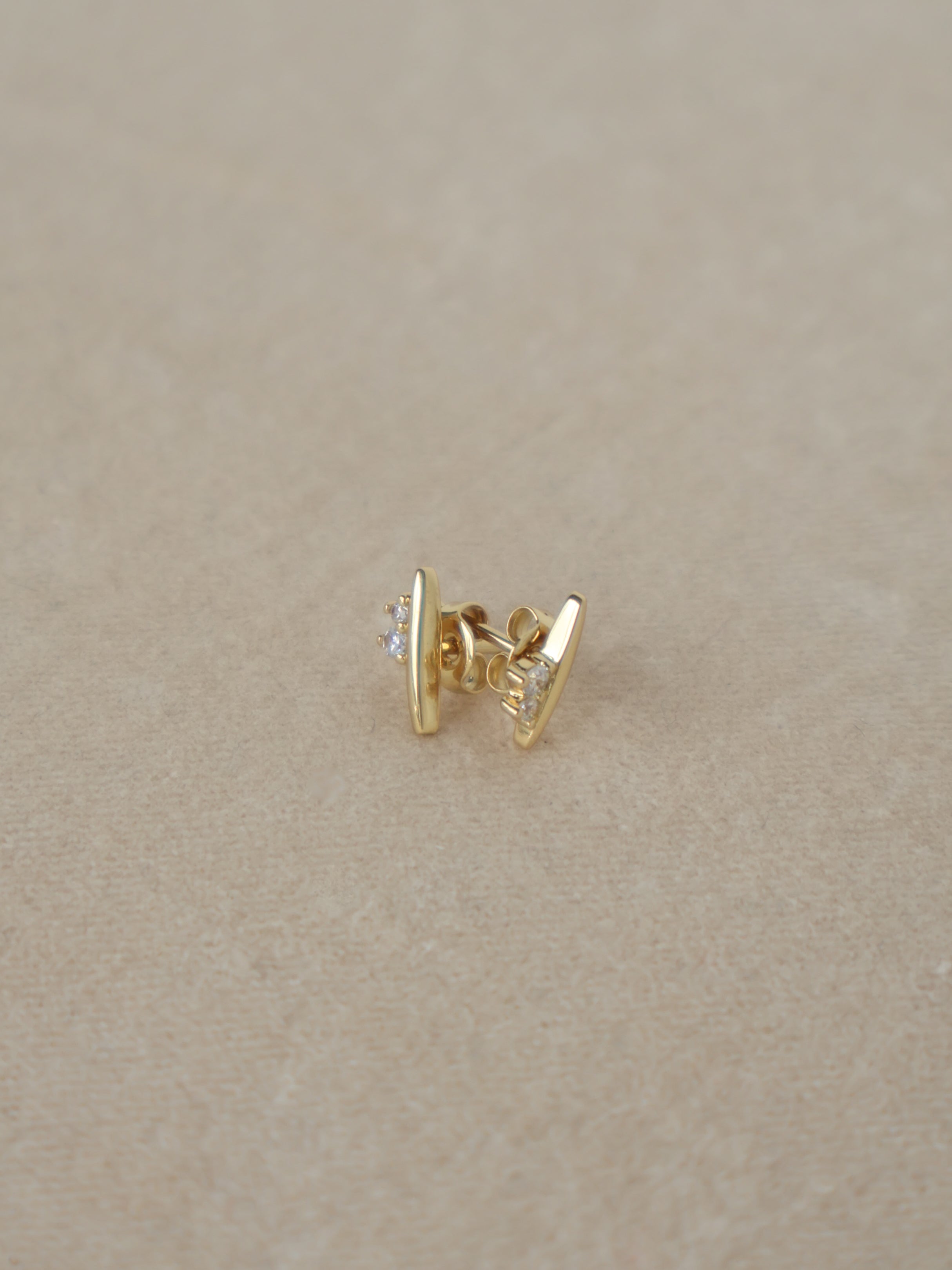 Gold Ida Bar Studs
