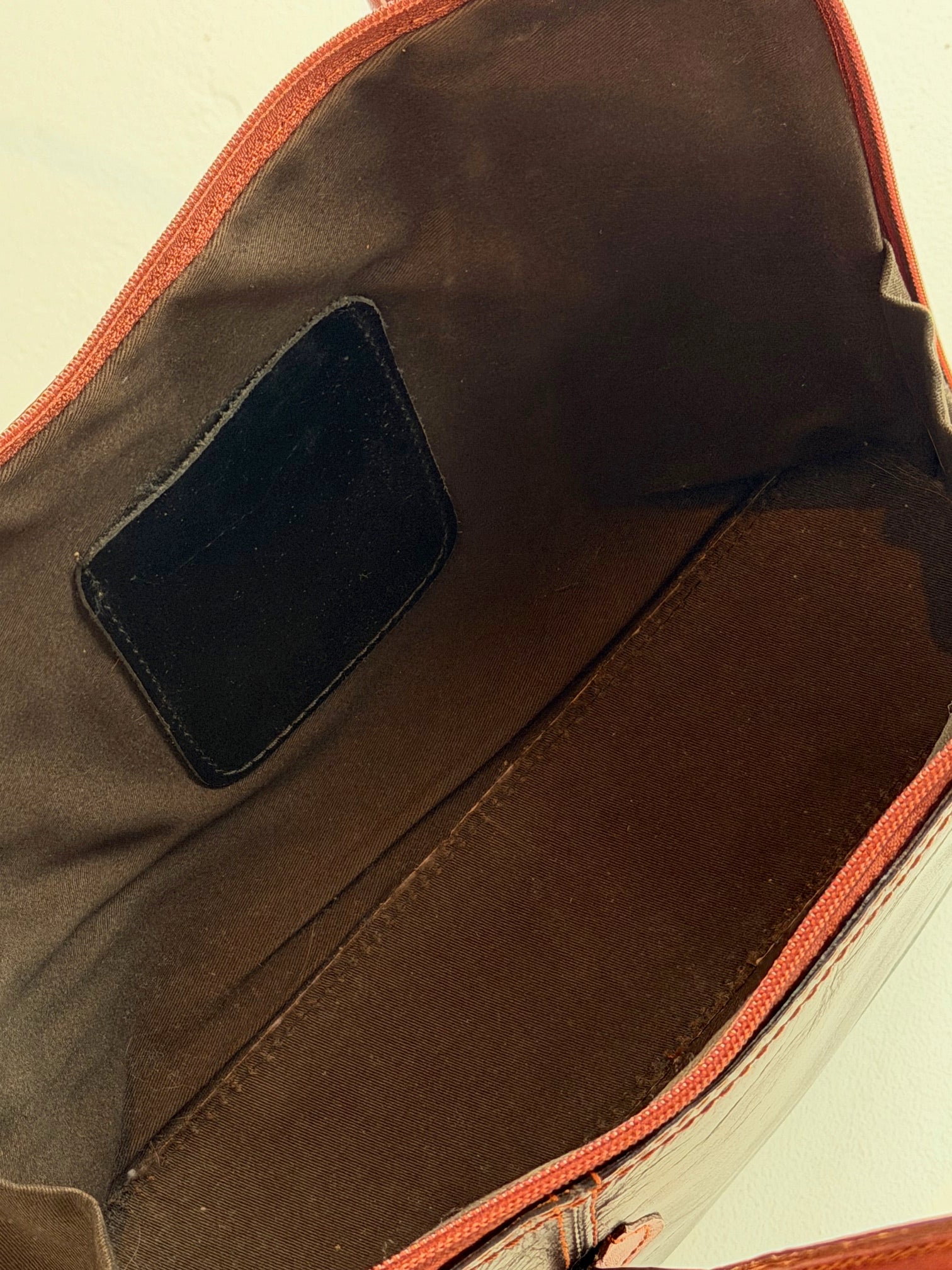 Vintage Italian Two-Tone Leather Shoulder Bag