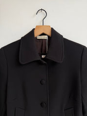 Vintage Bergdorf Goodman Black Wool Jacket