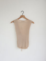 Vintage Gold Tie Waist Wrap Top