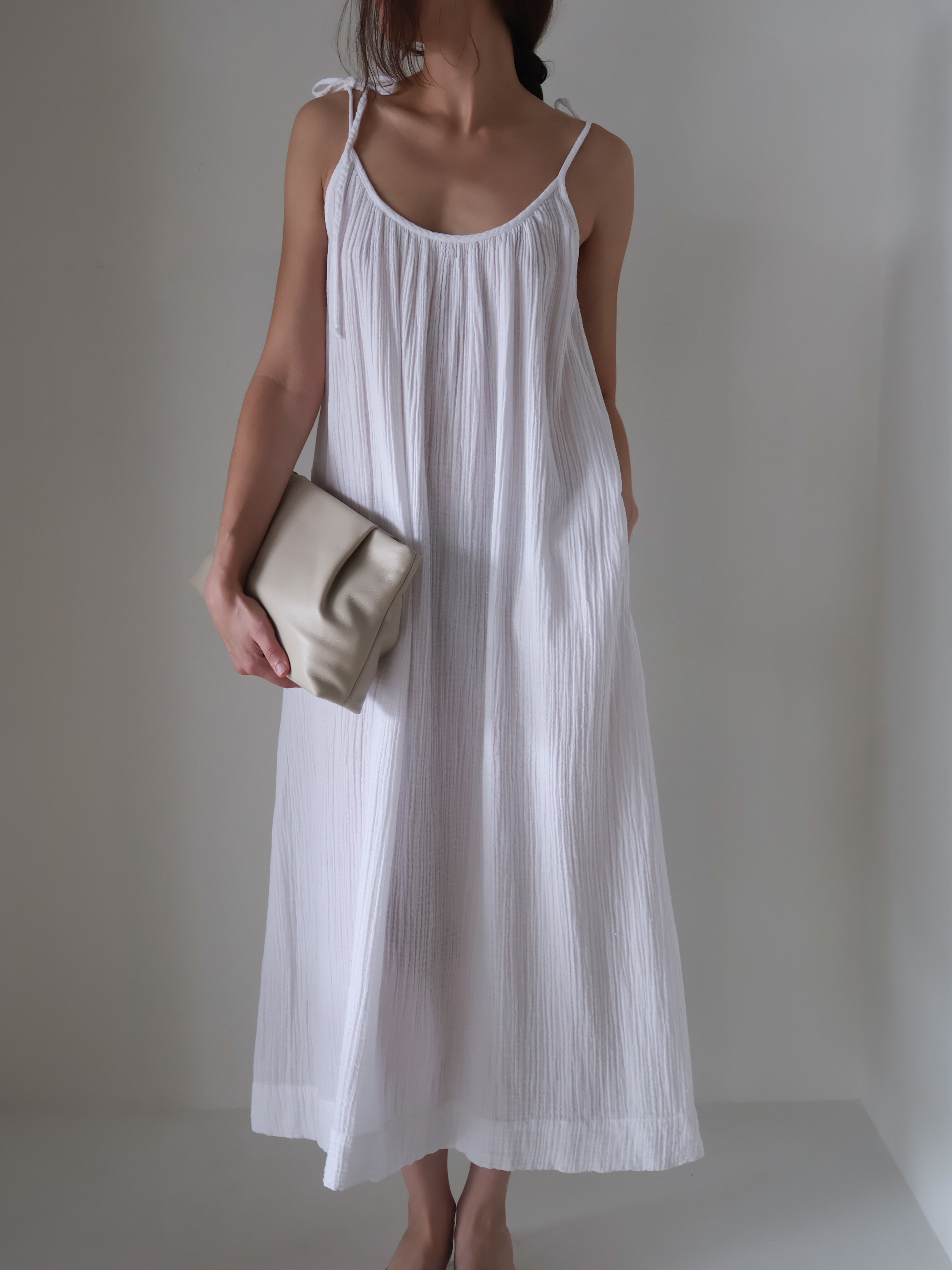 Ivory Organic Gauze Dress