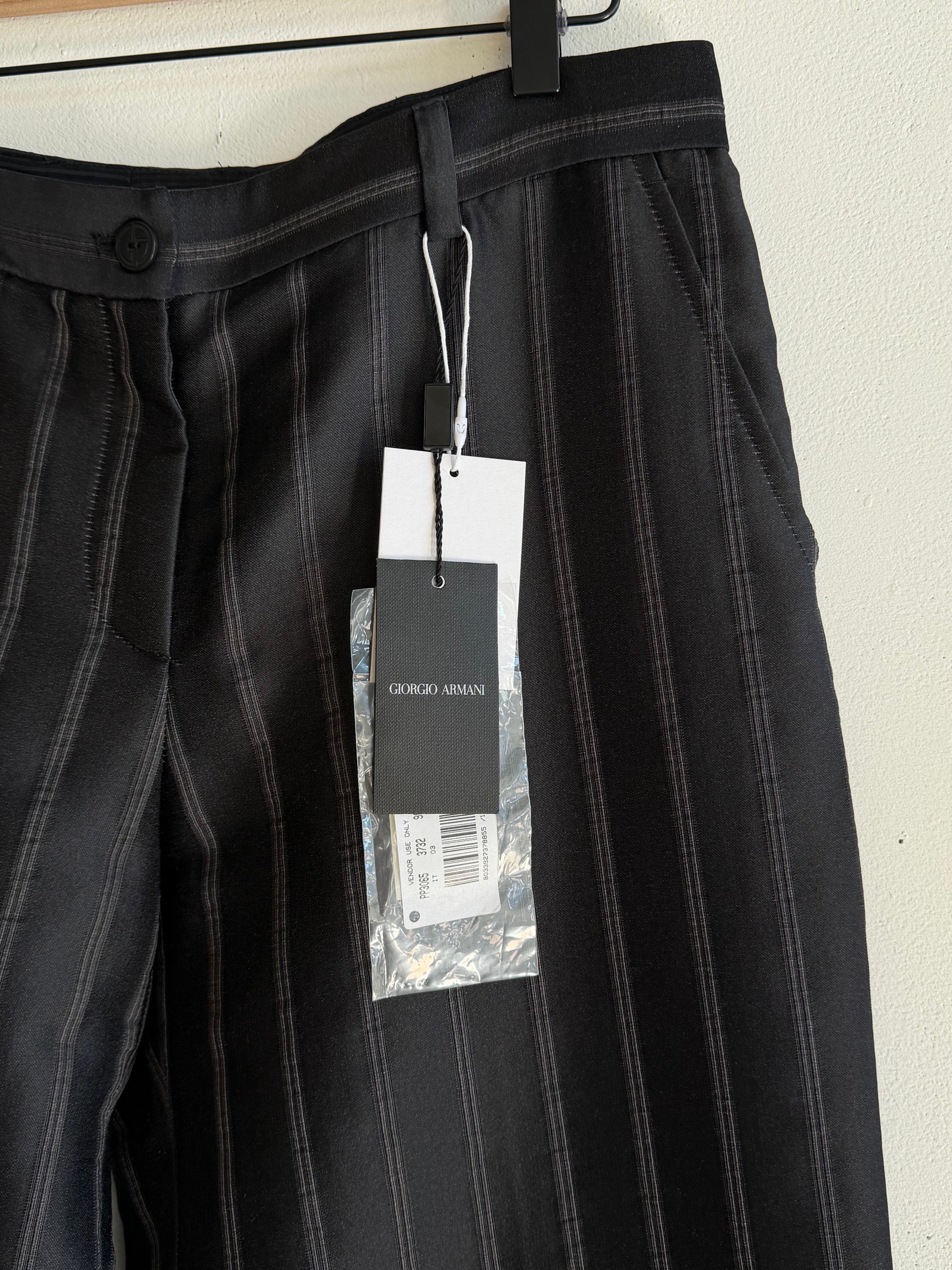 Vintage Deadstock Giorgio Armani Wool/Silk Striped Pants