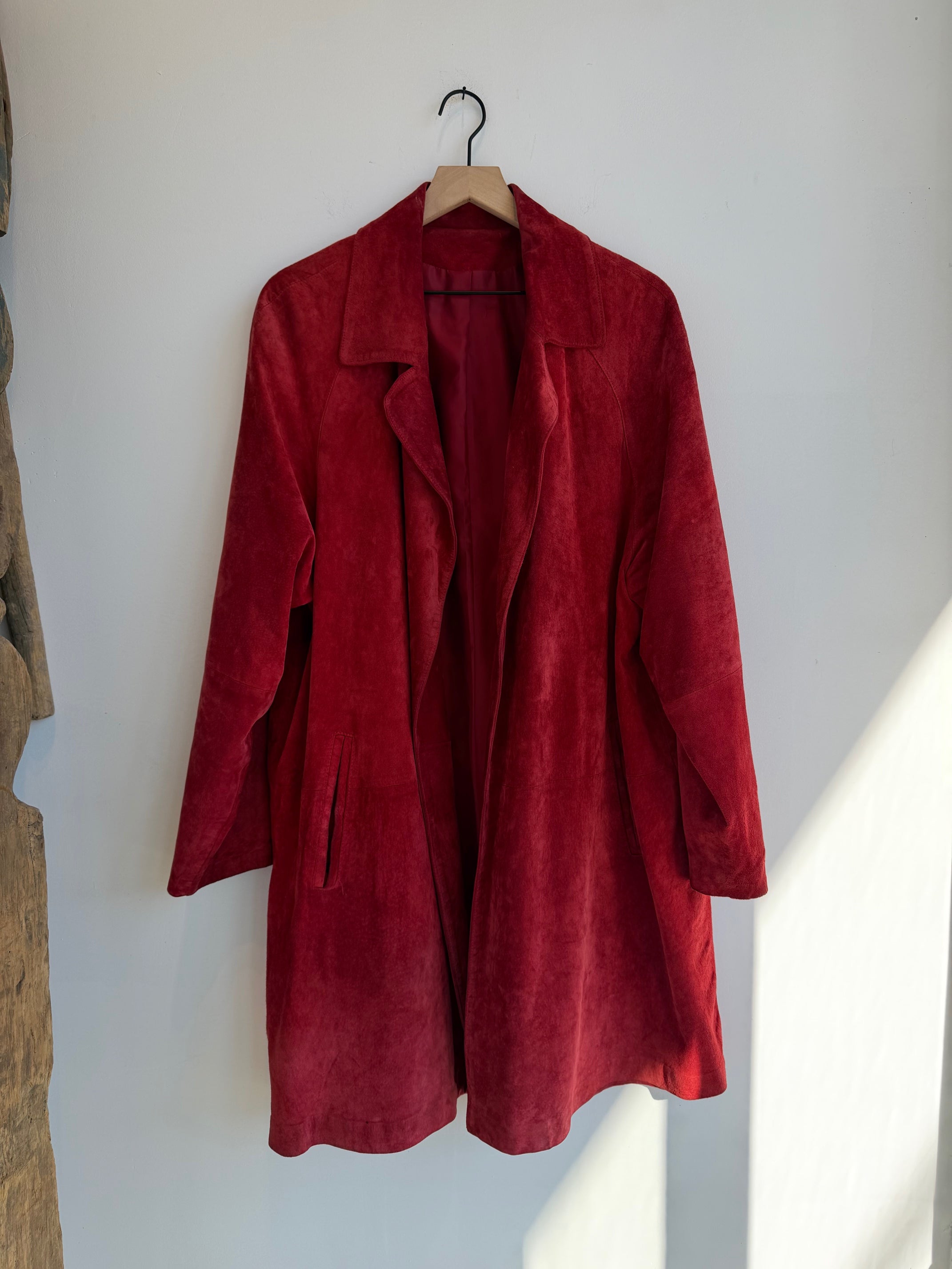 Vintage Brick Red Suede Jacket