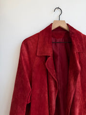 Vintage Brick Red Suede Jacket
