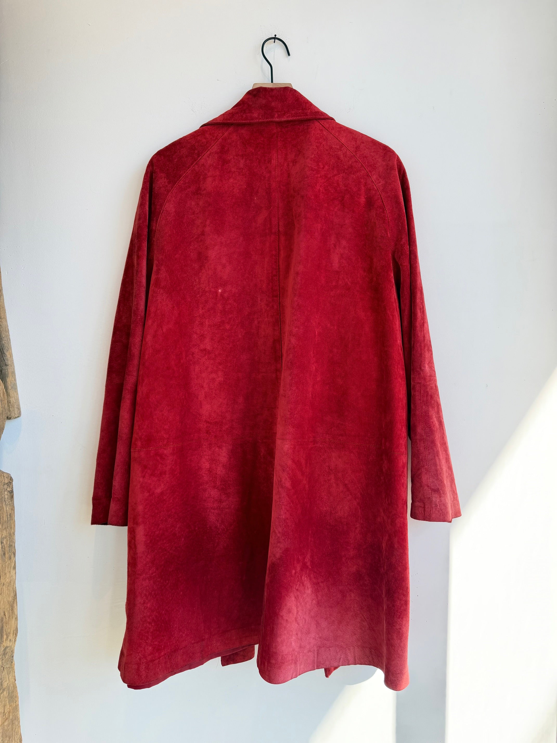 Vintage Brick Red Suede Jacket