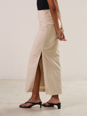 Sovere Sand Emara Pleated Midi Skirt