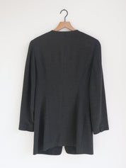Vintage DKNY Charcoal Collarless Blazer