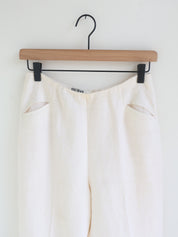 Vintage Bill Blass Ivory Linen Trousers