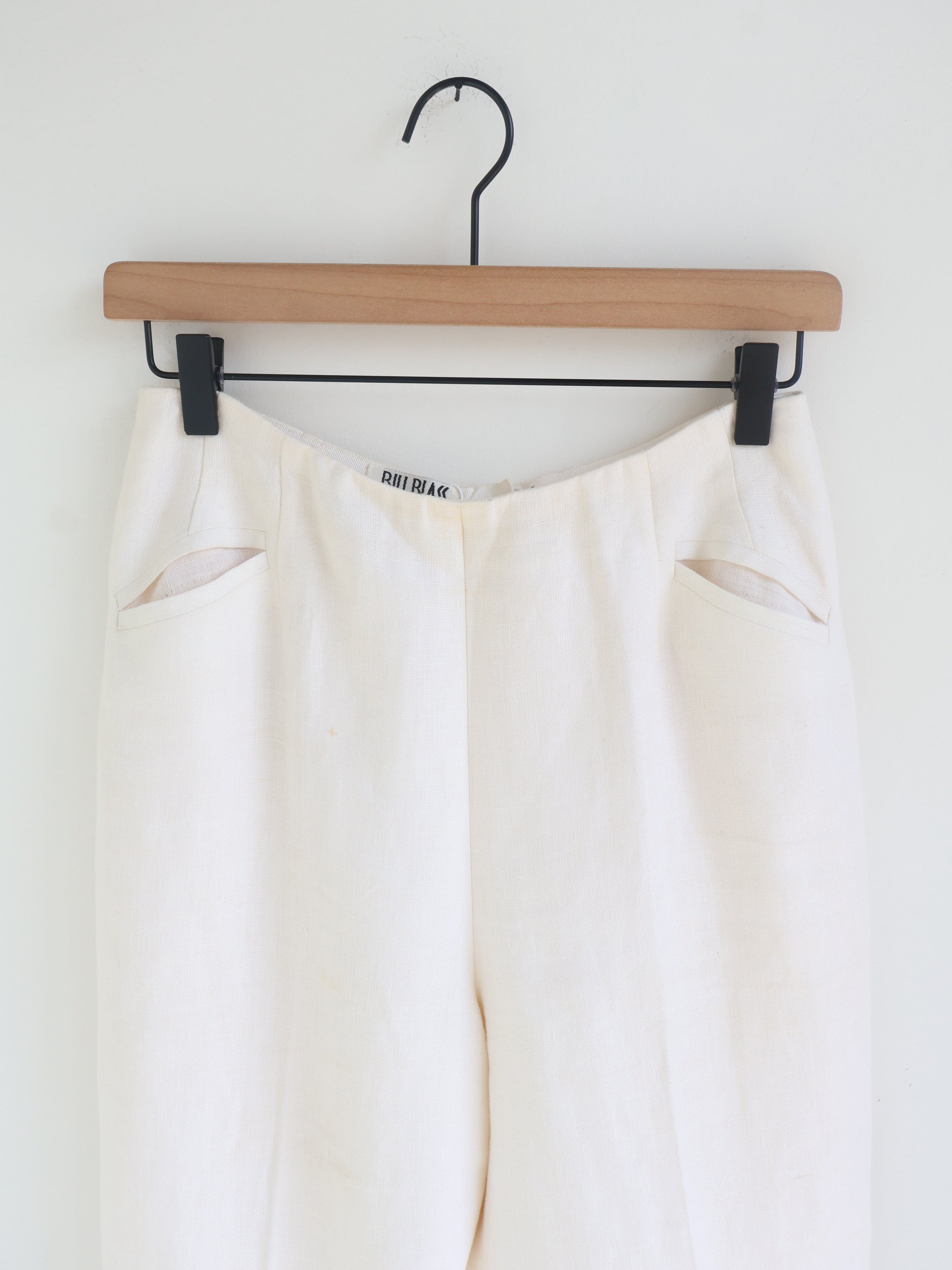 Vintage Bill Blass Ivory Linen Trousers