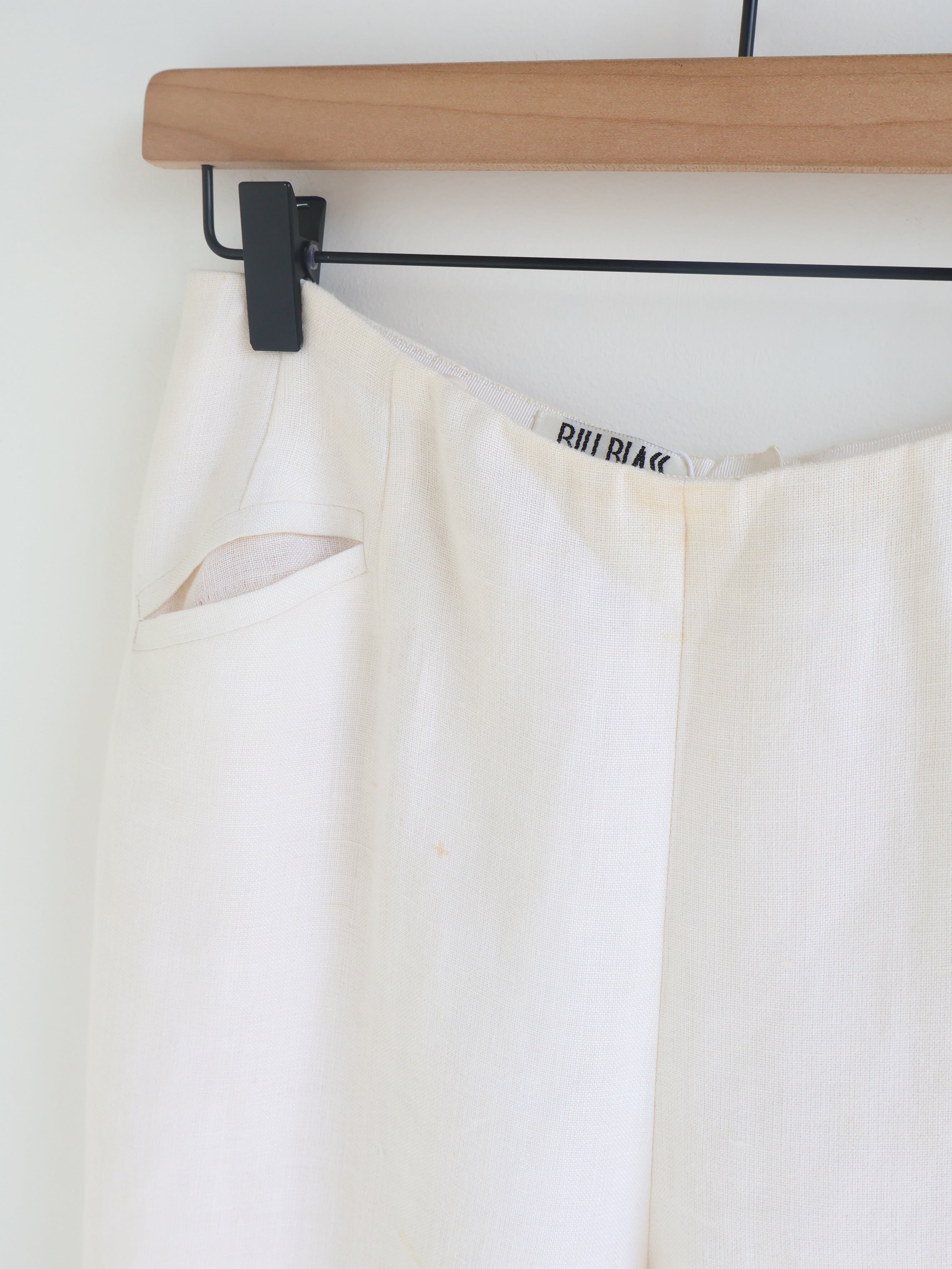 Vintage Bill Blass Ivory Linen Trousers